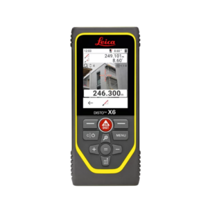 Distanciómetro láser, marca Leica, modelo X6, pantalla táctil protección IP