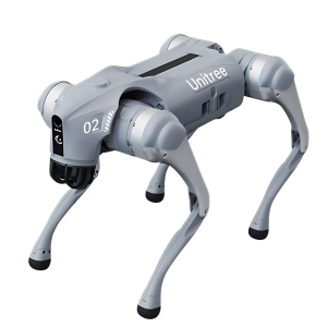 Cuadrúpedo robotizado marca UNITREE, modelo GO2 PRO, incluye control remoto